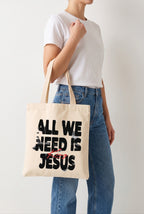 Ecobag Cristã em Algodão Cru | 10 All We Need Is King Jesus