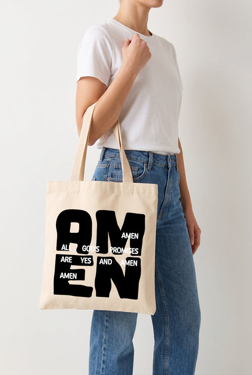 Ecobag Cristã em Algodão Cru | 13 Amen