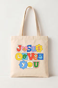 Ecobag Cristã em Algodão Cru | 140 Jesus Loves You