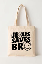 Ecobag Cristã em Algodão Cru | 147 Jesus Saves Bro