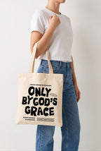 Ecobag Cristã em Algodão Cru | 186 Only By Gods Grace