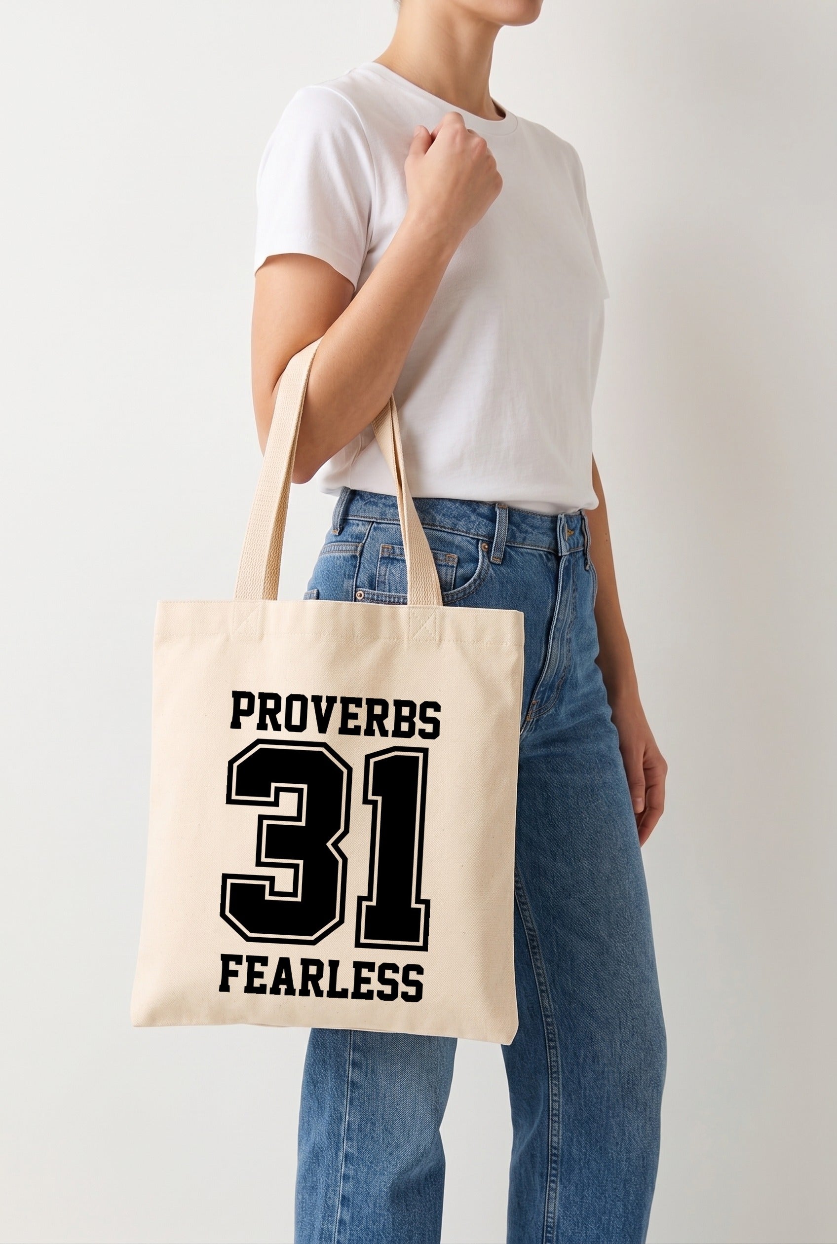 Ecobag Cristã em Algodão Cru | 204 Proverbs 31