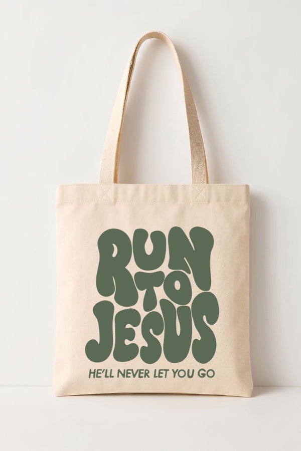 Ecobag Cristã em Algodão Cru | 213 Run To Jesus