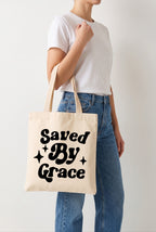 Ecobag Cristã em Algodão Cru | 215 Saved By Grace