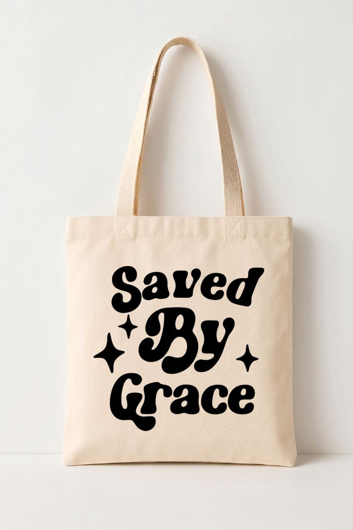 Ecobag Cristã em Algodão Cru | 215 Saved By Grace