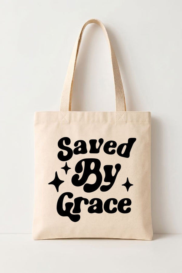 Ecobag Cristã em Algodão Cru | 215 Saved By Grace