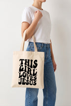 Ecobag Cristã em Algodão Cru | 227 This Girl Love Jesus