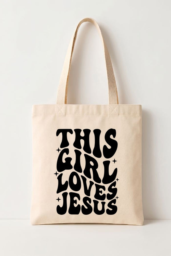 Ecobag Cristã em Algodão Cru | 227 This Girl Love Jesus