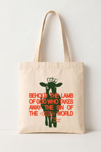 Ecobag Cristã em Algodão Cru | 230 The Lamb Of God