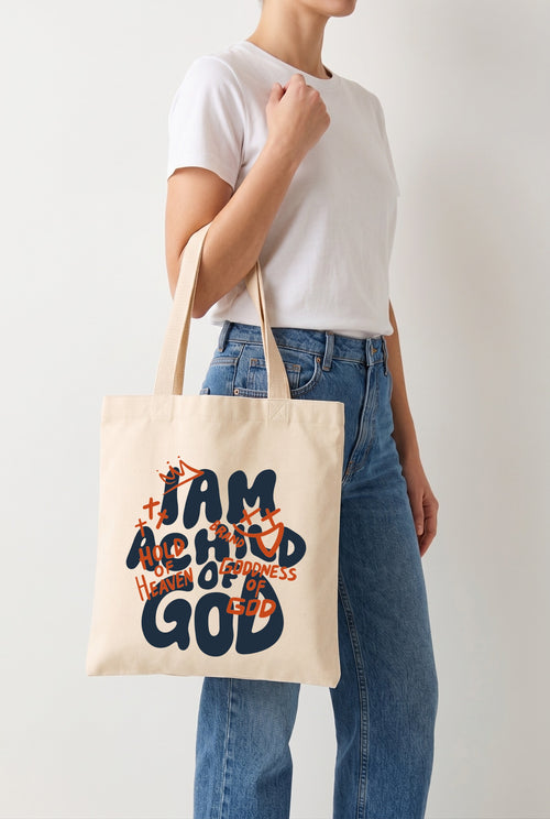 Ecobag Cristã em Algodão Cru | 257 I Am A Child Of God