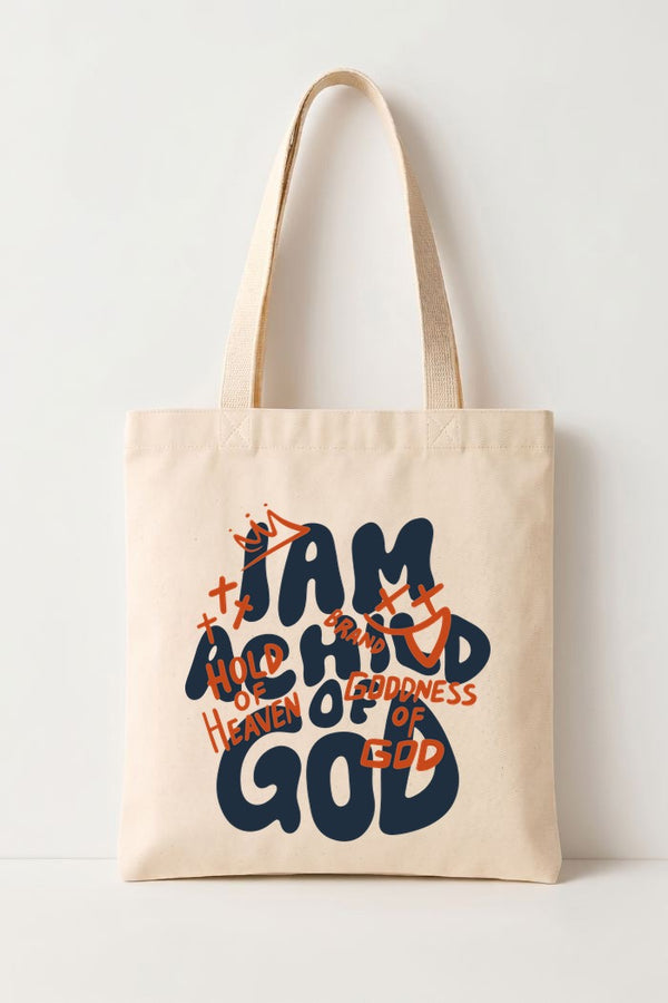Ecobag Cristã em Algodão Cru | 257 I Am A Child Of God