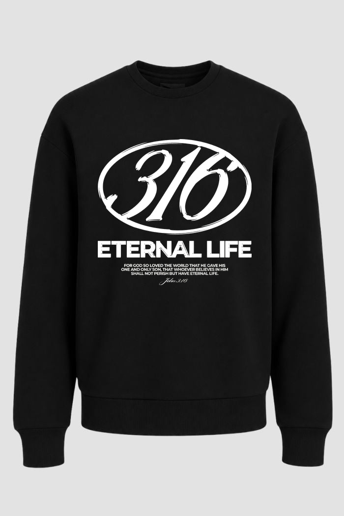 Moletom Gola Redonda n. 4 - Eternal Life 3:16
