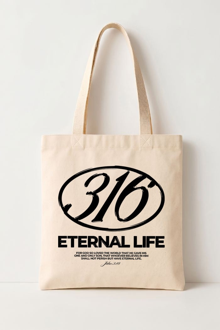 Ecobag Cristã em Algodão Cru | 4 Eternal Life