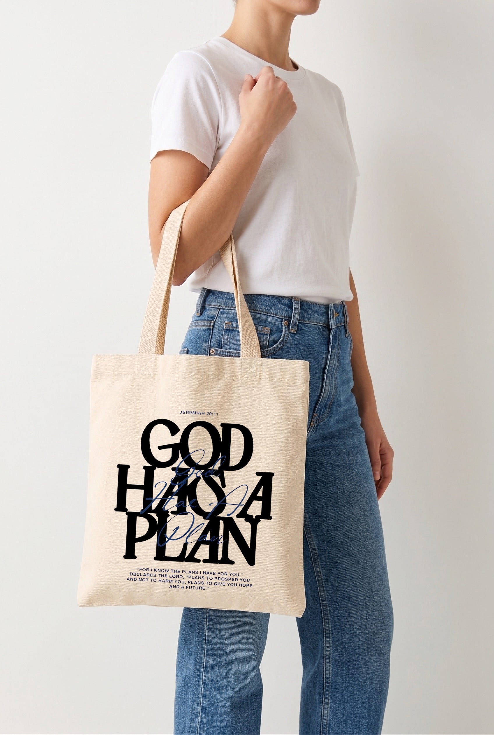 Ecobag Cristã em Algodão Cru | 67 God Has A Plan