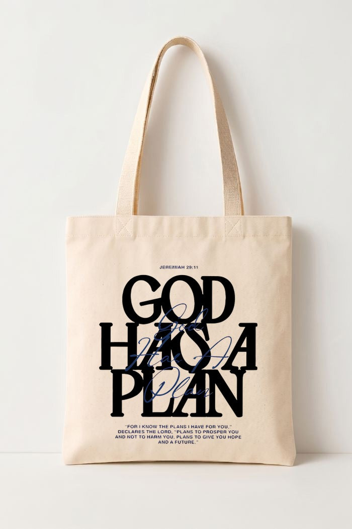 Ecobag Cristã em Algodão Cru | 67 God Has A Plan