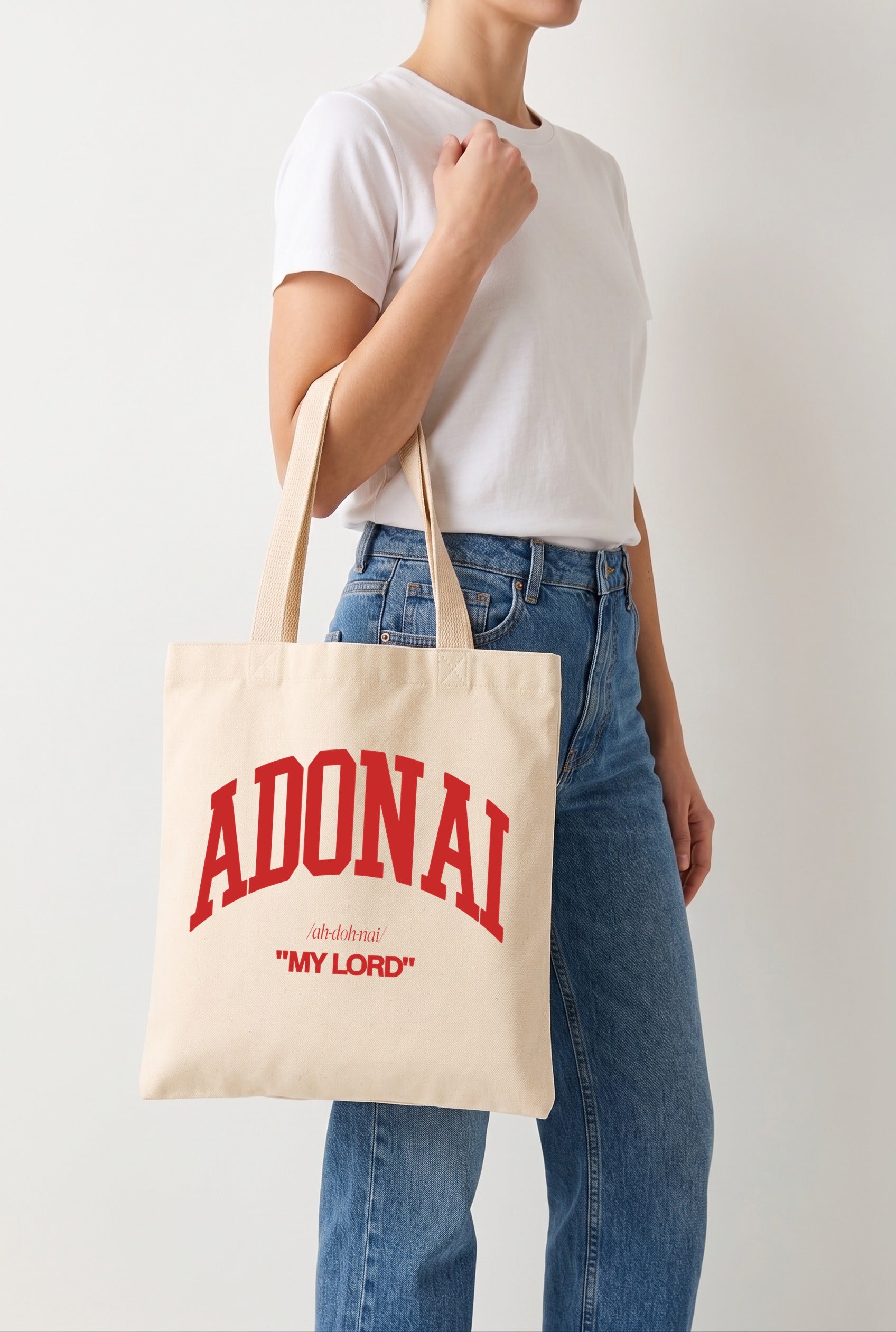 Ecobag Cristã em Algodão Cru | 7 Adonai