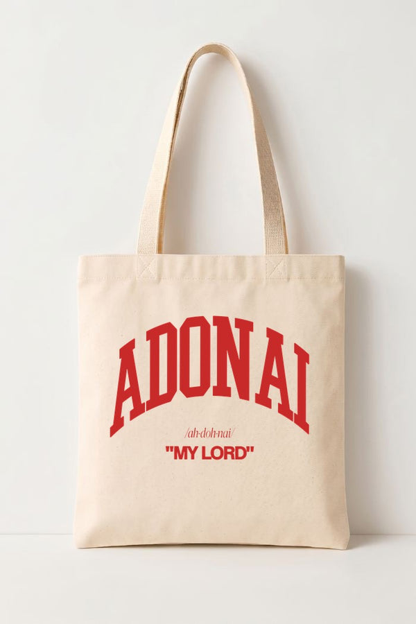 Ecobag Cristã em Algodão Cru | 7 Adonai