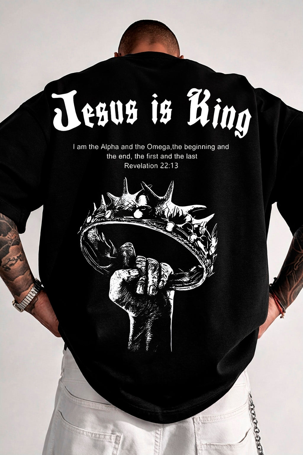 Oversized Suedine n.144 - Jesus Is King Crown Hard