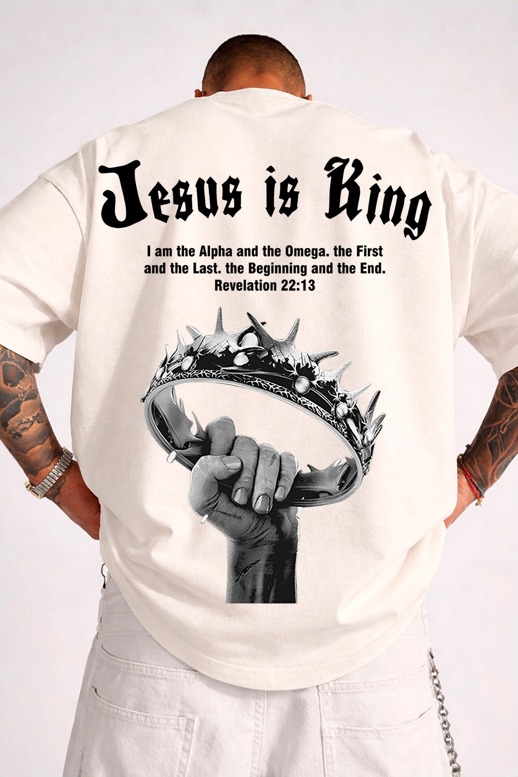 Oversized Suedine n.144 - Jesus Is King Crown Hard