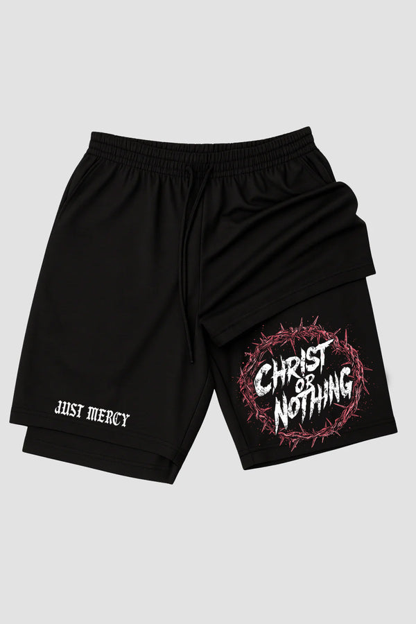 Short de Compressão 2 em 1 - n.29 - Christ Or Nothing
