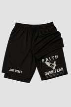 Short de Compressão 2 em 1 - n.45 - Faith Over Fear
