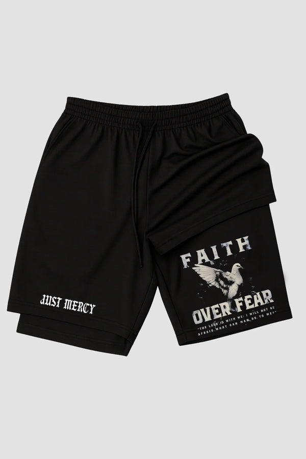 Short de Compressão 2 em 1 - n.45 - Faith Over Fear